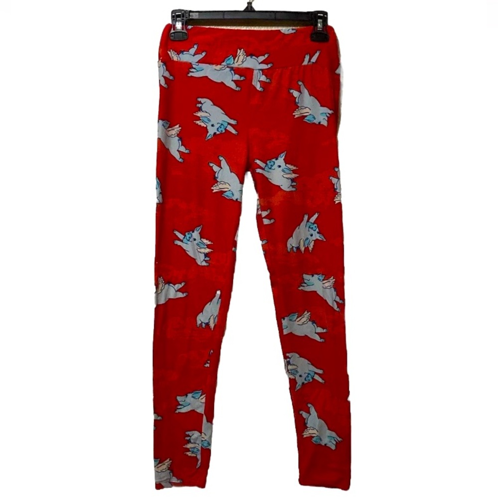 Lularoe HTF When Pigs Fly Buttery Soft Wilbur Porky Petunia Leggings